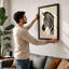 Zebra in Profile Minimalist - Framed Print-187260173-187260148