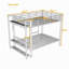 Lit superposé double au-dessus de double avec tablettes et lumières DEL-464680791