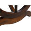Banc de jardin rustique en bois avec pattes en forme de roue de chariot, 98 cm L x 48 cm l x 40 cm H, bois de sapin massif, banc de patio monobloc, brun, 2 places