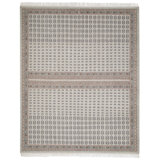 Rectangle Southwestern Hand Knotted Wool/Cotton Area Rug in Ivory/Brown