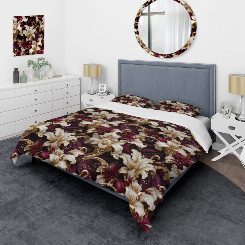 Ensemble de housse de couette Royal Victorian Flourish Victorian, Housse de couette pour très grand lit et 2 très