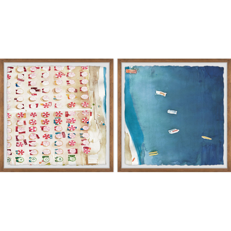 Mercado "Packed Beach III", estampe numérique encadrée, H 12 po x l 12 po