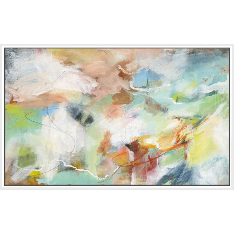 Possibilités - Peinture, Cadre flottant blanc, H 21,5 po x l 33,5 po x P 2 po