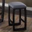 Tabouret de comptoir patiné espresso et gris