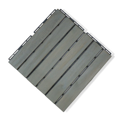 Carreau de terrasse imbriqué en bois 12 po x 12 po