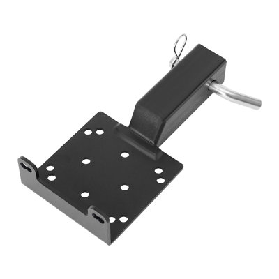 Winch Mount, 3600 lbs / 1633 kg Load Capacity, Trailer Hitch Winch Mount with 2-inch Receiver, 2/4 Winch Bolt Holes, Powder Coated Steel, Suitable for ATV UTV Pickup Truck, Black