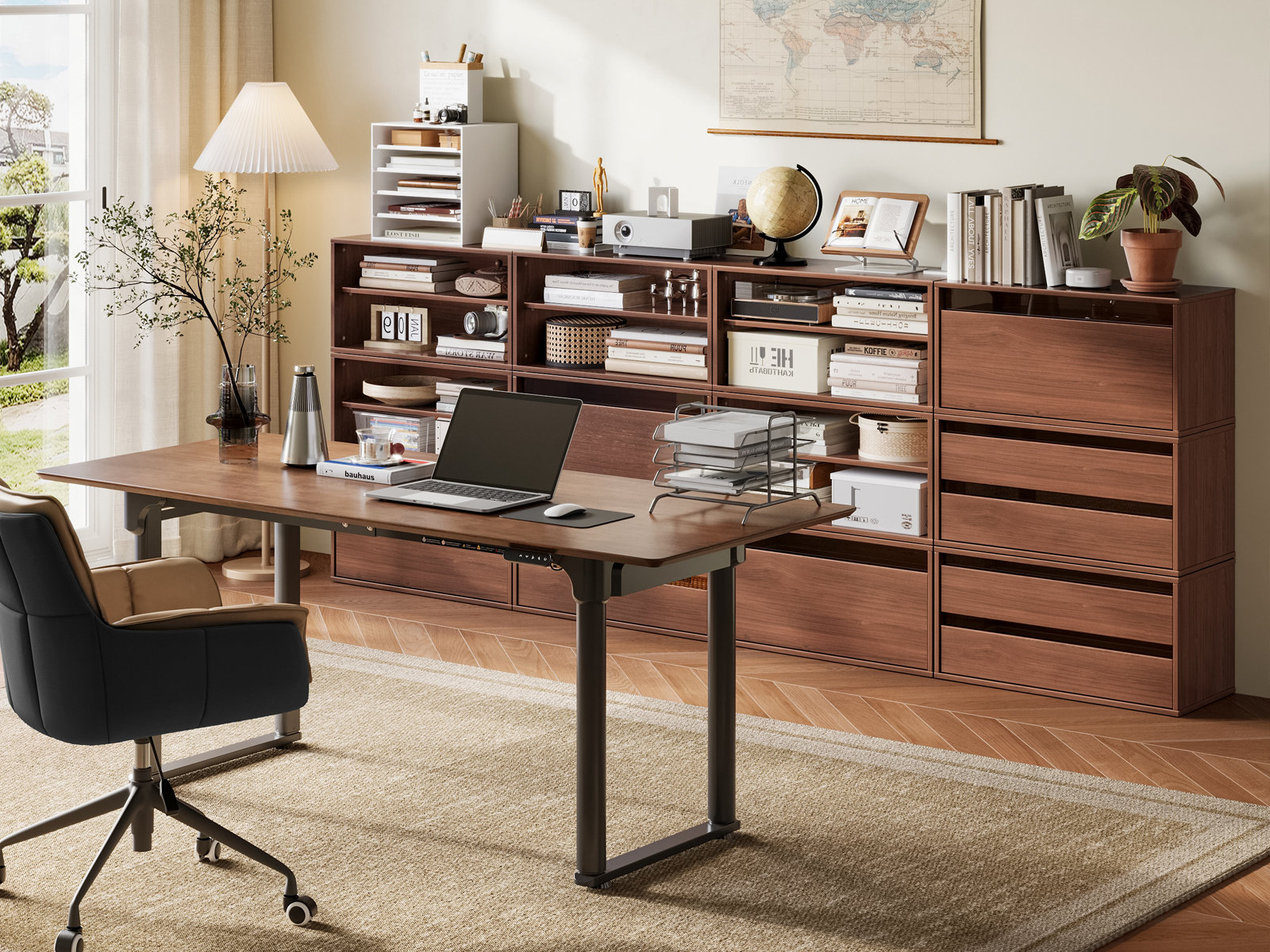 Modular Stackable Storage Cabinet, Wooden Organizer Unit with Multiple Configurations
