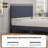 Corduroy Upholstered Platform Bed with Channel-Tufted Headboard, Modern Queen Bed Frame with Soft Padded Edges and Ambient LED-741353280-755949442