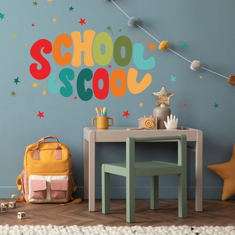 School is Cool Multicolor Peel and Stick Wall Decals