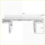 Table basse à miroir rectangulaire de 47 pouces avec verre trempé cannelé, luxe léger, assemblage en 2 étapes, extension d'espace