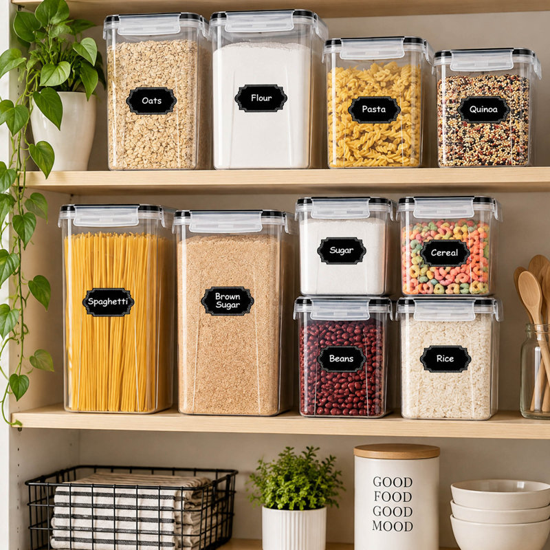 10 grands contenants hermétiques pour aliments avec couvercles, contenants sans BPA