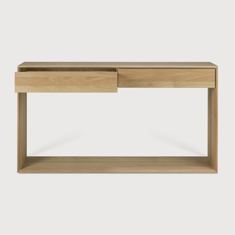 Nordic Solid Wood Console Table, 33.5" H x 63" W x 16" D