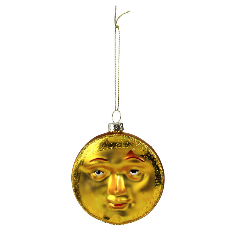 Ornement en forme de lune, verre