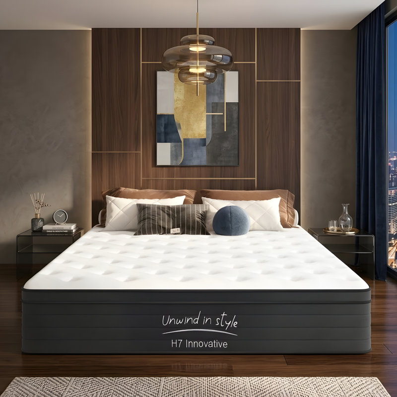 Hybrid Mattress, Individually Pocketed Innerspring, Medium Firm, King, 10"