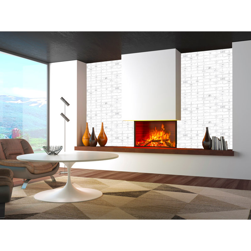 Panneau mural 3D 25 po x 35 po Falkirk Renfrew II (paquet de 1), Blanc