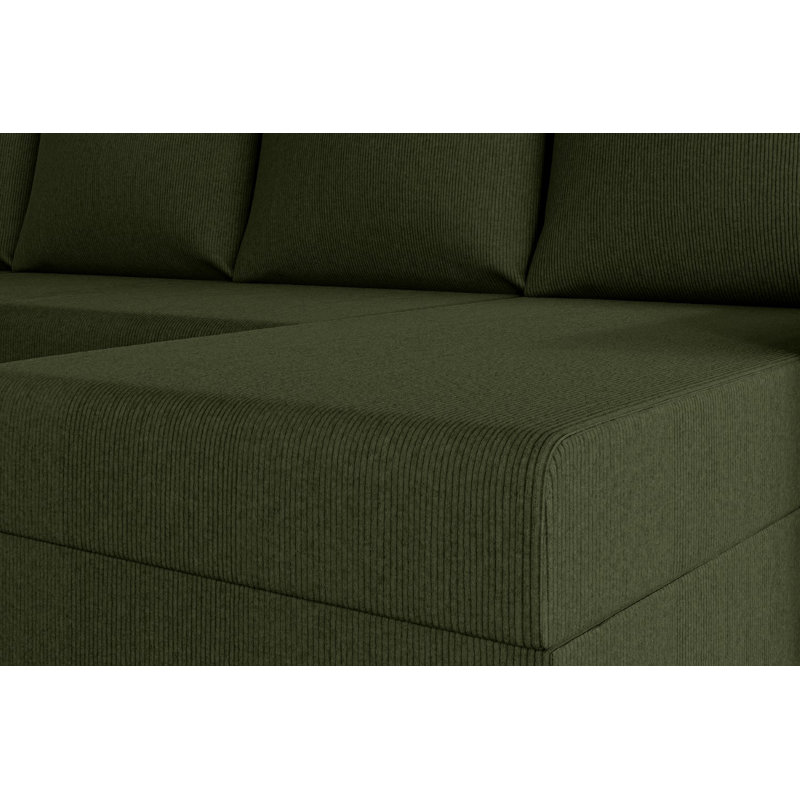 Benedicto 5 Seater Corner Sofa , Dark green - Cord205.20