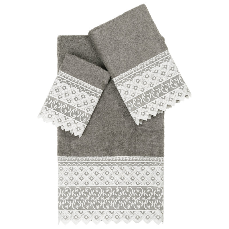 Ensemble de serviettes en coton 3 pièces Aiden