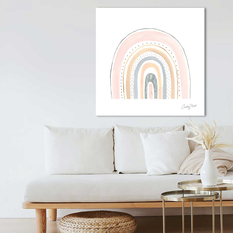 "Boho Rainbow VIII" par Courtney Prahl, reproduction sur toile, H 18 po x l 18 po