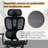 Black Ergonomic High-Back Office Chair, Mesh Back Computer Chair with Footrest, Dynamic Lumbar Support, 2D Headrest and 4D Armrests, Sponge Cushion for Adult Home Office-1885775643