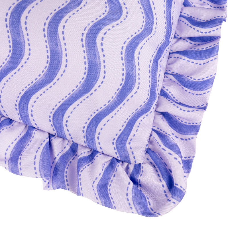 Summer Solstice Wiggly Stripe Outdoor Cushion Cover, Purple