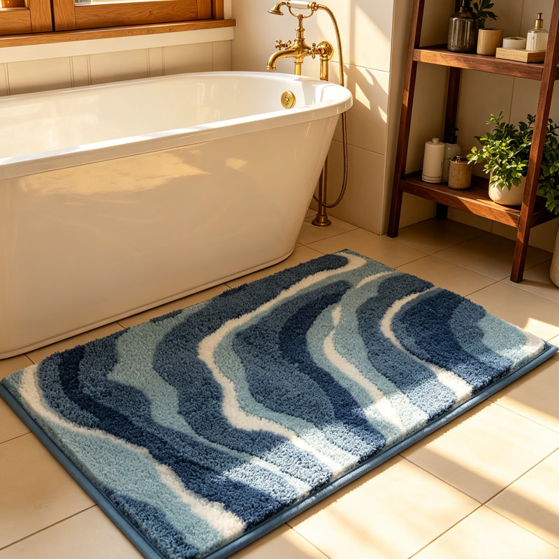 Soft Non-Slip Microfiber Bath Mat - Super Absorbent & Quick Dry