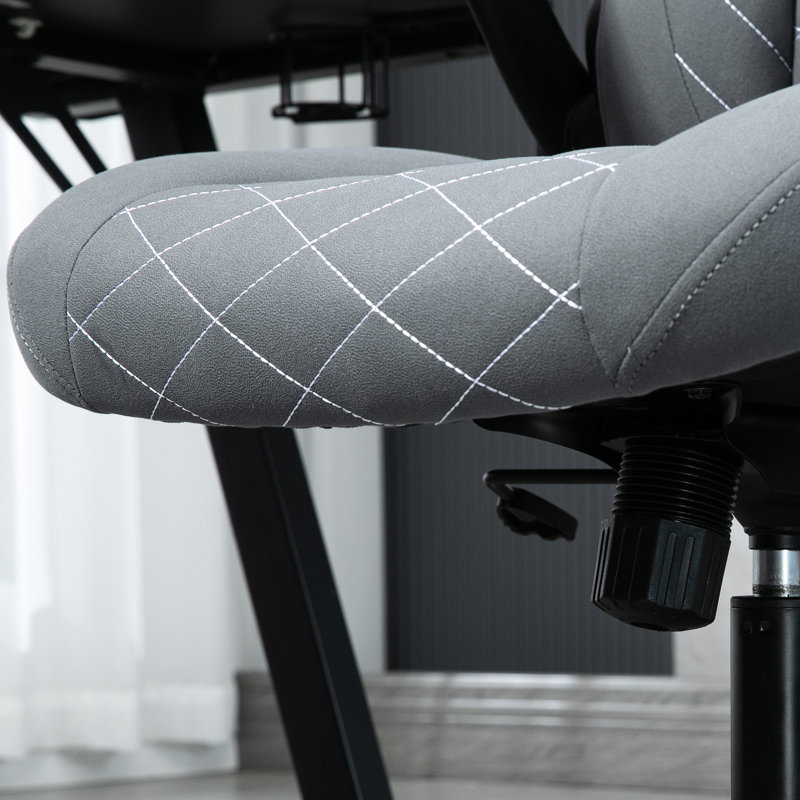 Fauteuil d'ordinateur gris foncé réglable pour un espace de travail productif