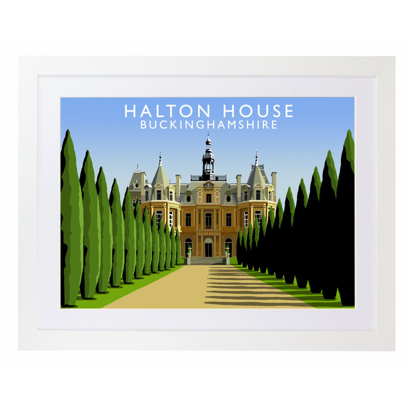 Halton House by Richard O'Neil - Print, White Wood Frame, 33.5 cm H x 43.5 cm W x 2.2 cm D