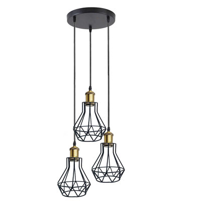Anailah 3 - Light Black Caged Pendant