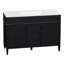 Meuble-lavabo autoportant 48 po avec 4 tiroirs, 2 portes, tablettes réglables et poignées noires-118472227-118472224