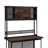 Hutch With Concealed Compartments, Brown Finish