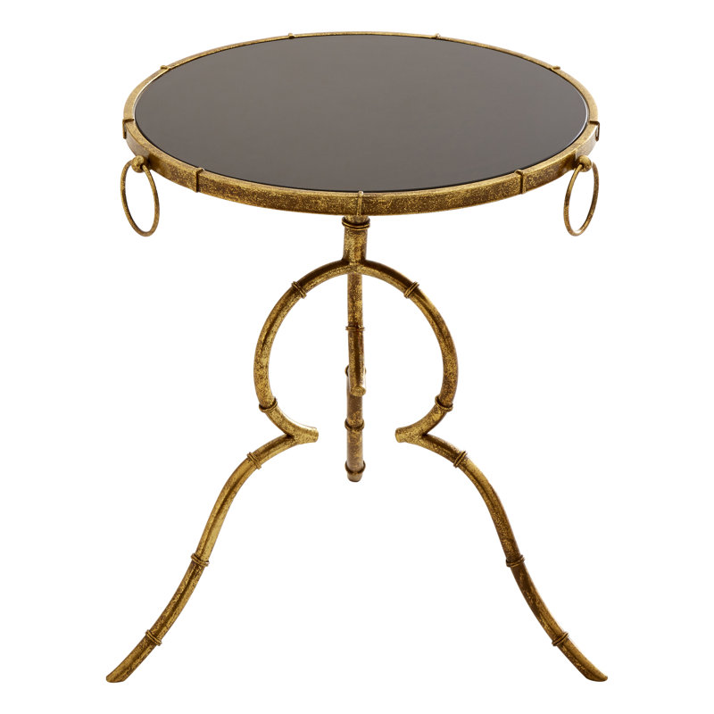 Mcintire Glass Top Abstract End Table