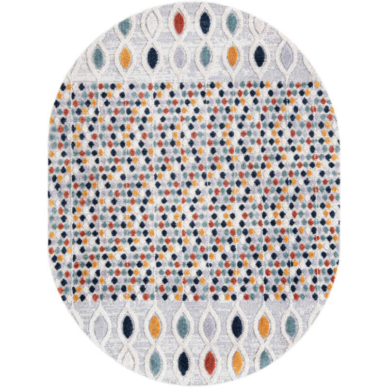 Shibani Abstract Indoor Rug, Oval 7'10" x 10'