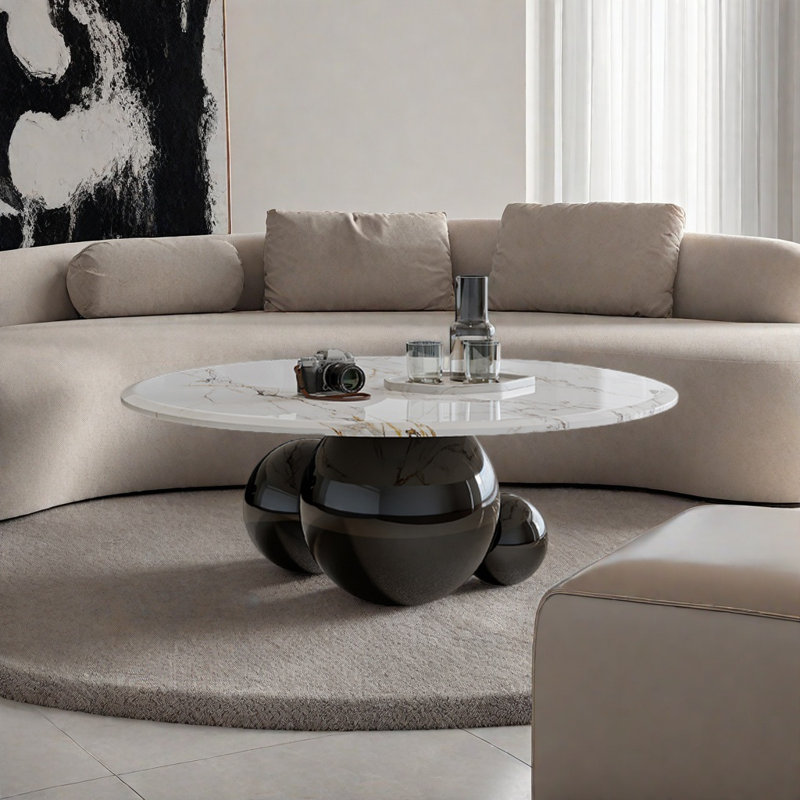 Italian Minimalist Style Coffee Table, White