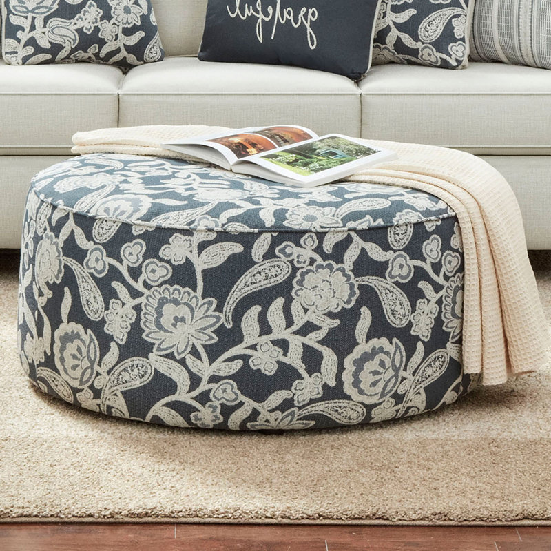 Repose-pieds transitionnel de 39,5 po de largeur, multicolore floral