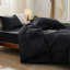  Ensemble de literie pour très grand lit avec drap-housse - Ensemble de literie extra doux en coton prélavé 4 pièces-106246515-109972616