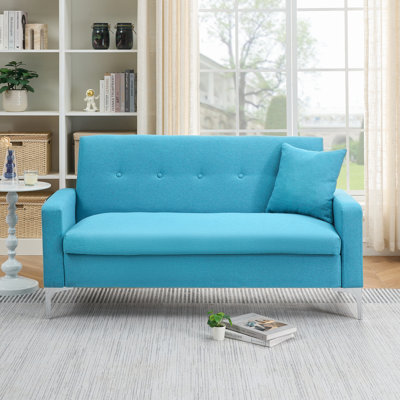 57-inch comfortable double sofa: With built-in storage function, it is suitable for living rooms, apartments and home offices, and can also play with