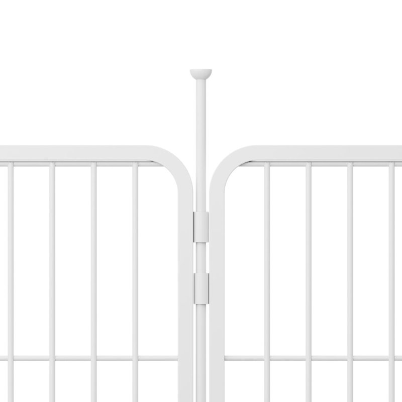 Panneaux de enclos pour chien multi-tailles en métal avec 2 portes, H 45 po x l 428,8 po x P 0,63 po, Blanc