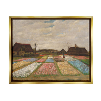 «Flower Bed In Holland Van Gogh Landscape», art mural sur toile flottante par One1000paintings