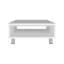 Table basse géométrique ouverte en bois blanc de 30 pouces