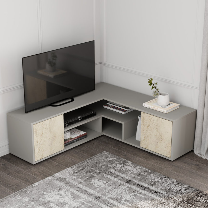 Ballarie Unfinished TV Stand for TVs up to 50", Grey