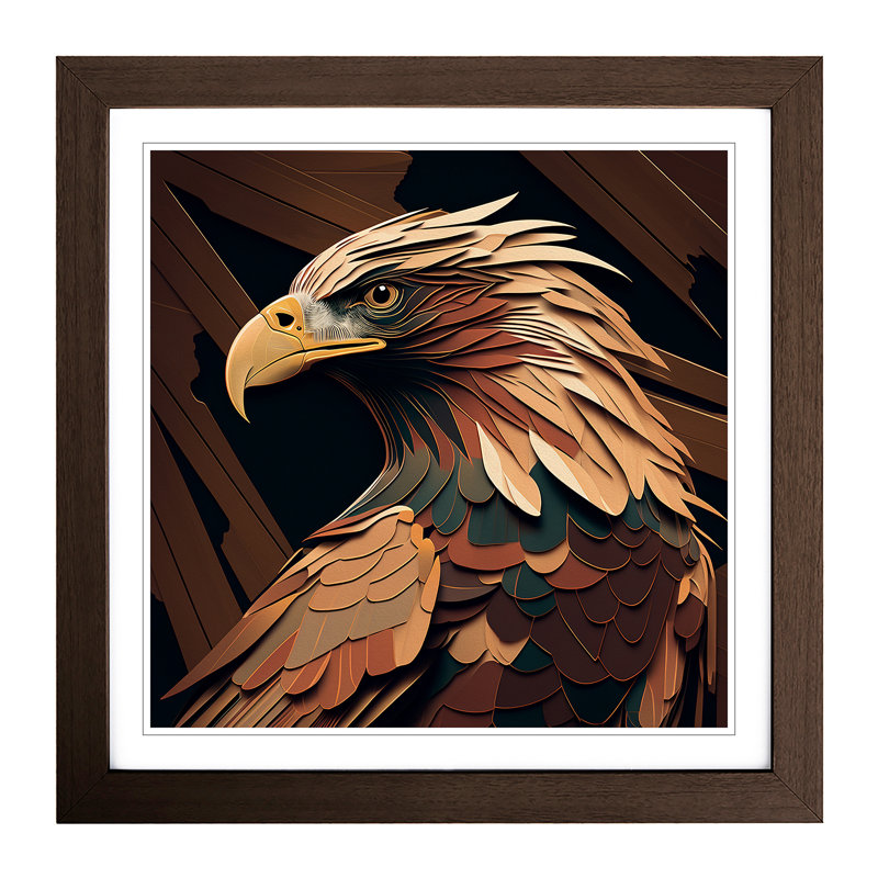 Single Picture Frame Print on Wood, Walnut