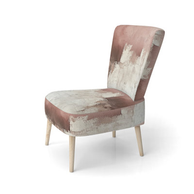 Chaise d'appoint abstraite à formes transitionnelles modernes - Chaise d'appoint rose Limewash Calm Paint I