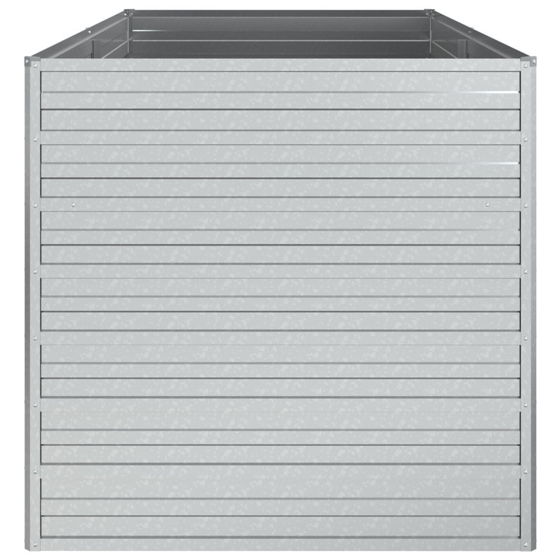 Jardinière surélevée avec jardinière en acier galvanisé argenté, H 30,31 po x l 63 po x P 31,5 po