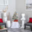 Arbre de Noël artificiel pin floqué avec lumières claires / blanches-1614140003