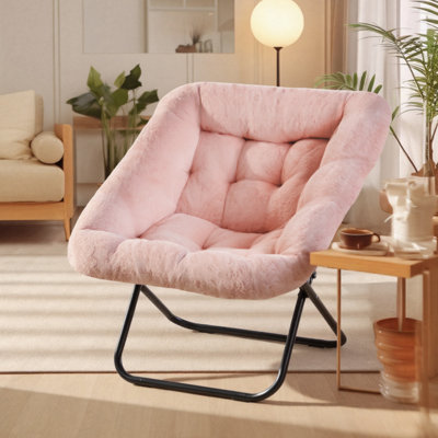 Folding Upholstered Saucer Chair