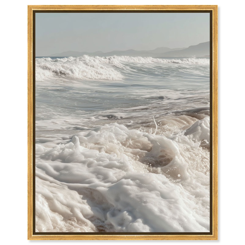 Clouded Shores Canvas Landscape & Nature Print by Oliver Gal, Black Frame, 16 x 20, 46"H x 37"W, Gold Floater Frame
