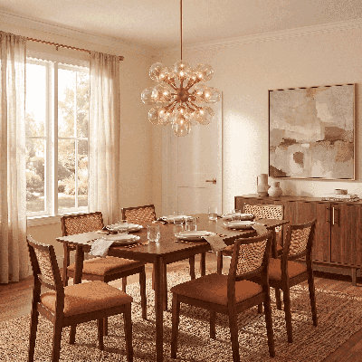  Matisse 16-Light Chandelier in Warm Brass