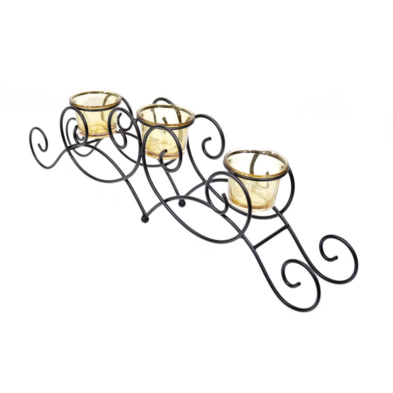 18.4'' H Iron Tabletop Candelabra