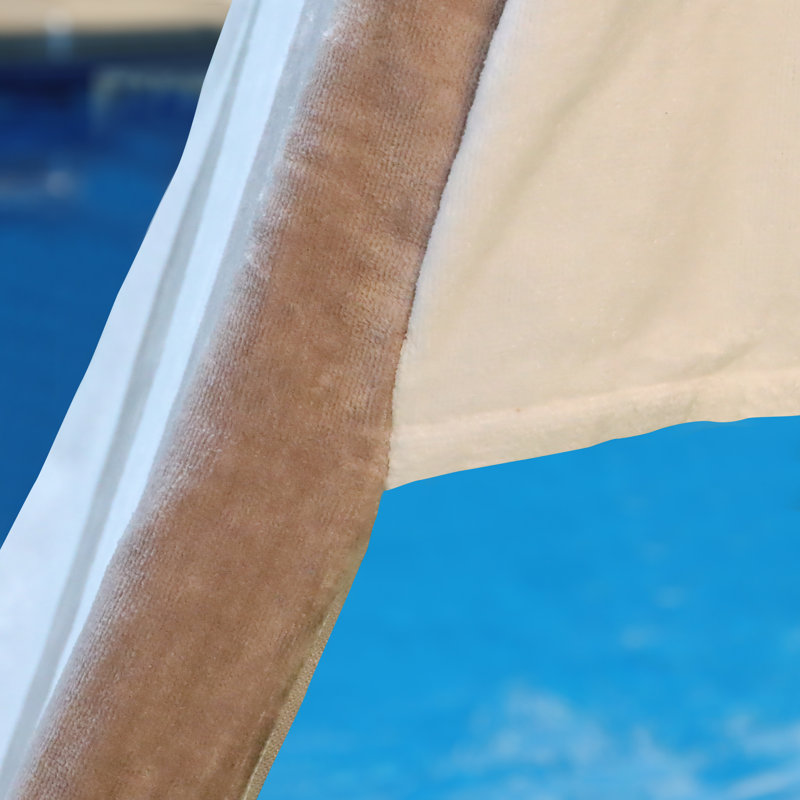 Superior Cabana Striped Cotton Standard Size Towel/ Chaise Lounge Chair Cover Set, Taupe, Beach Towel - 4 Pack