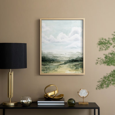 «Valley Highlight I», reproduction encadrée - bois massif